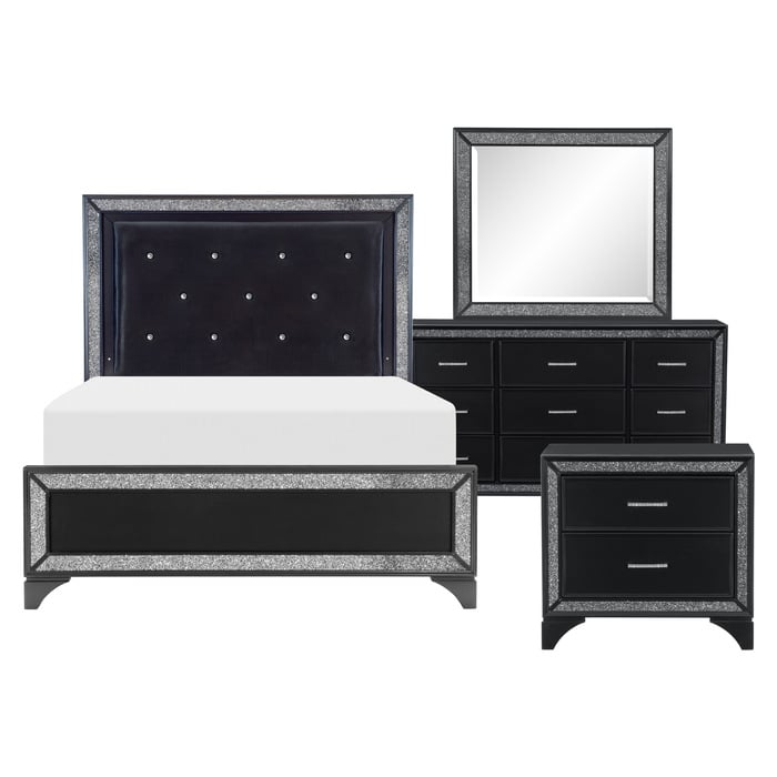 Glam 4-Piece Queen Bedroom Set