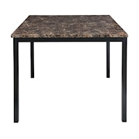 Casual Counter Height Table with Faux Marble Top