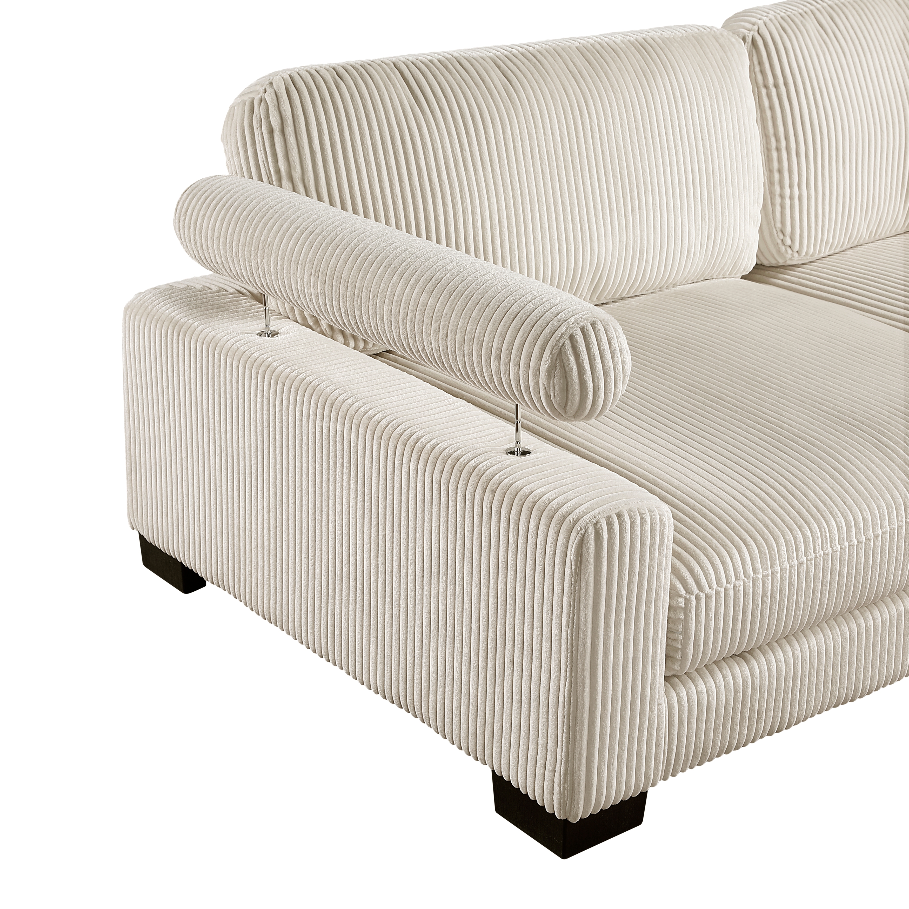 3-Piece Sectional Sofa with Ottoman