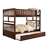 Homelegance Rowe Full/Full Bunk Bed with Twin Trundle