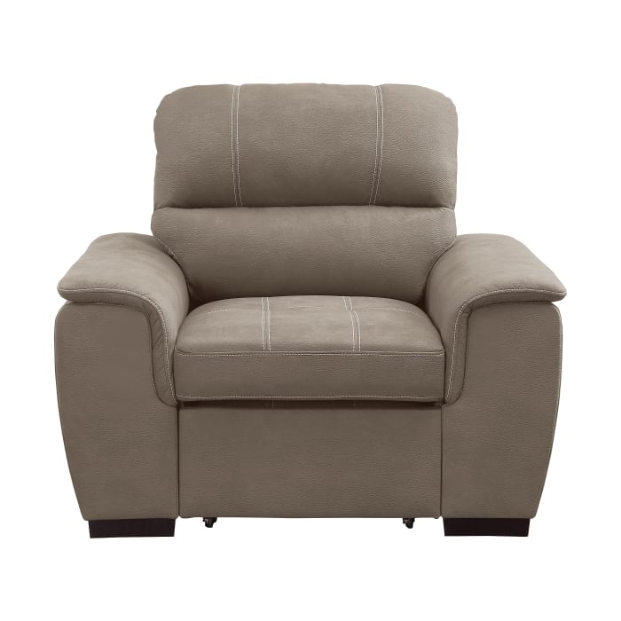 Chair with Pull-Out Ottoman