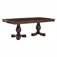 Traditional Dining Table with Separate Extension Leaves
