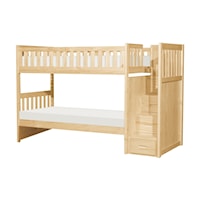 Youth Twin/Twin Bunk Bed with Steps