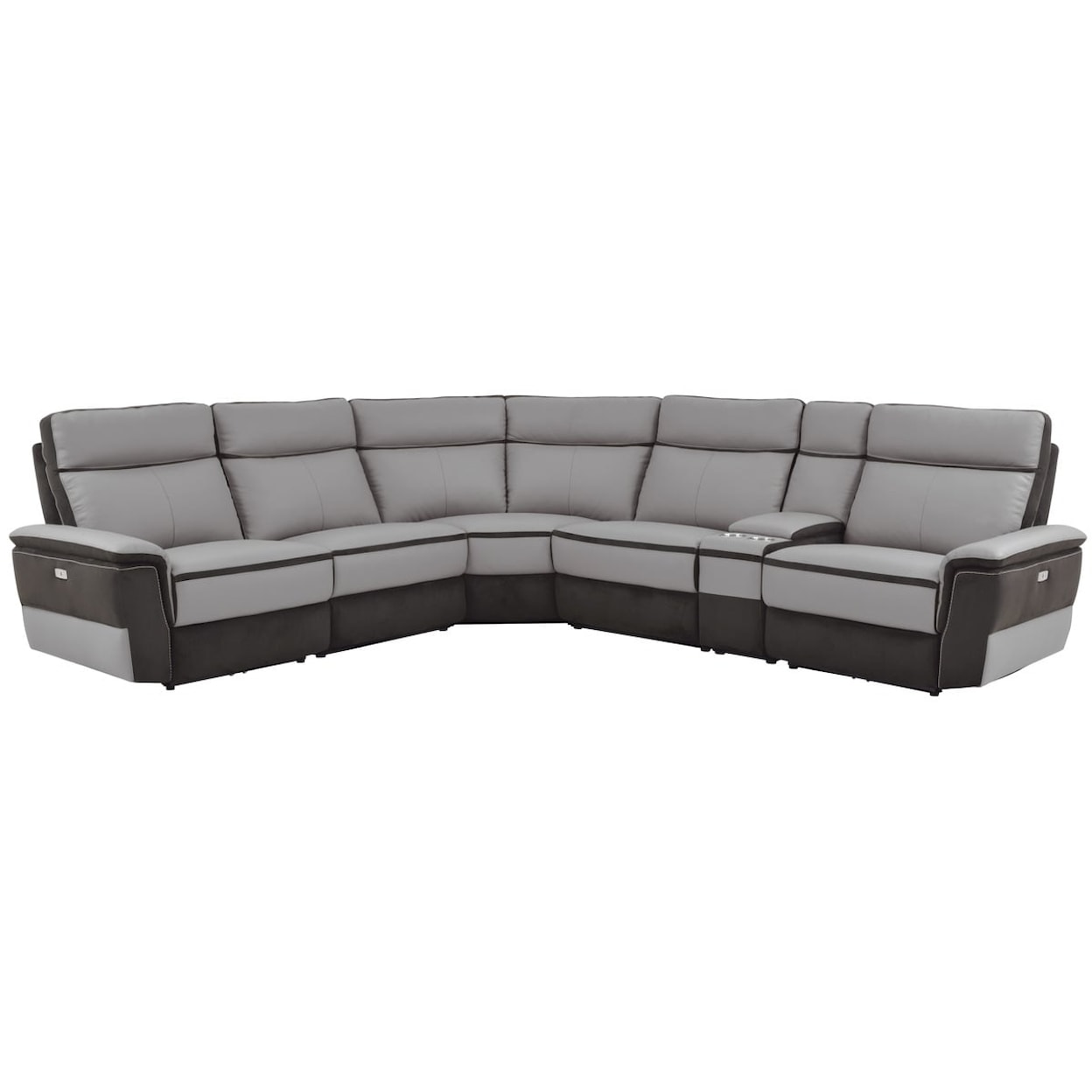 Homelegance Furniture Laertes 6-Piece Modular Power Reclining Sectional