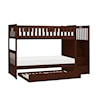 Homelegance Rowe Twin/Twin Step Bunk Bed with Twin Trundle