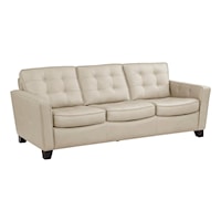 Contemporary Tufted Sofa with Tapered Legs