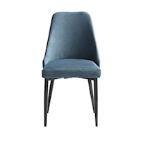 Transitional Side Chair with Metal Legs