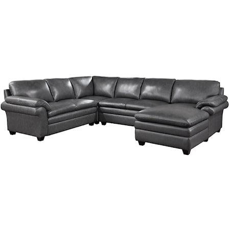 4-Piece Sectional with Right Chaise