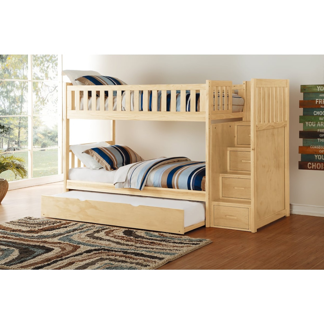 Home Style Natural Twin/Twin Bunk Bed