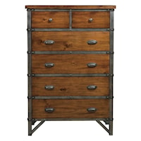 Rustic 6-Drawer Chest of Drawers
