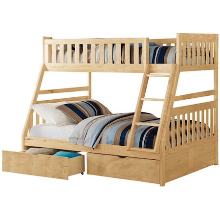 Twin/Full Bunk Bed with Storage Boxes