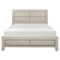 Contemporary Eastern King Bed with Panel Headboard