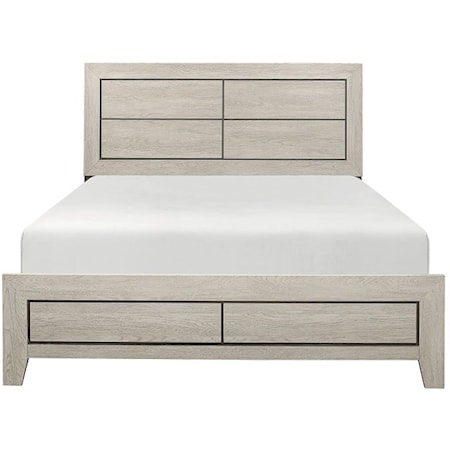 Contemporary Eastern King Bed with Panel Headboard