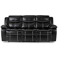 Casual Dual Reclining Sofa with Pillow Arms