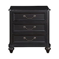 Traditional 3-Drawer Nightstand