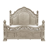 Glam King Bed with Traditional Design Elements
