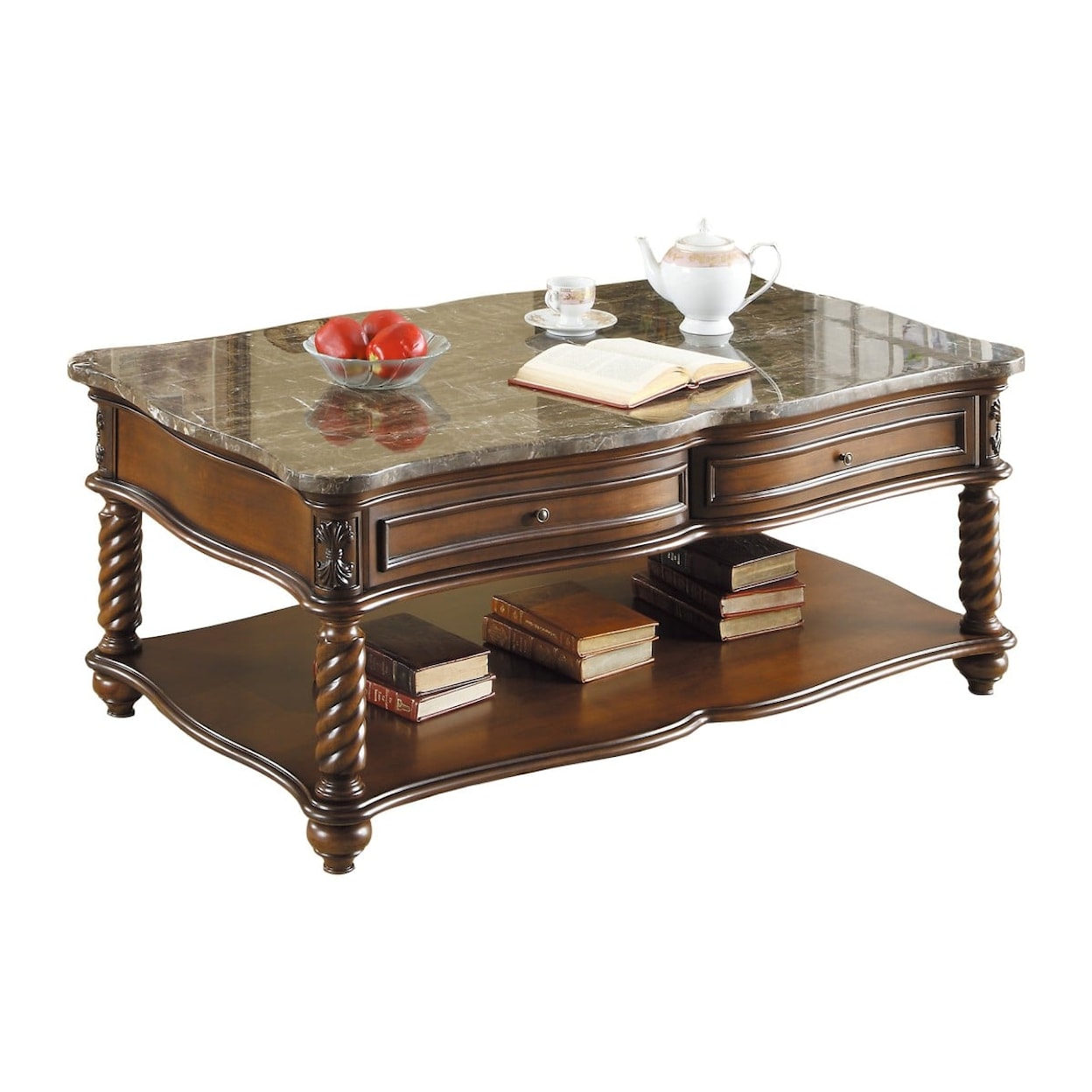 Homelegance Furniture Lockwood 2-Drawer Cocktail Table