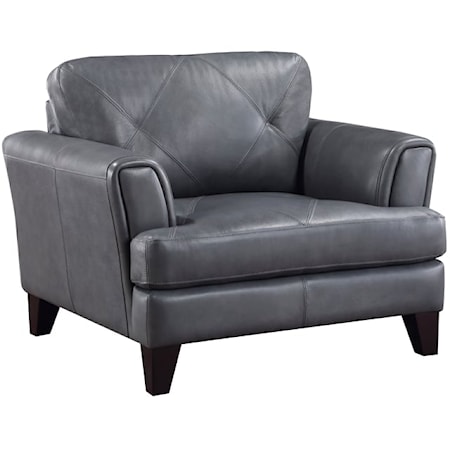 Contemporary Arm Chair with Tufted Back