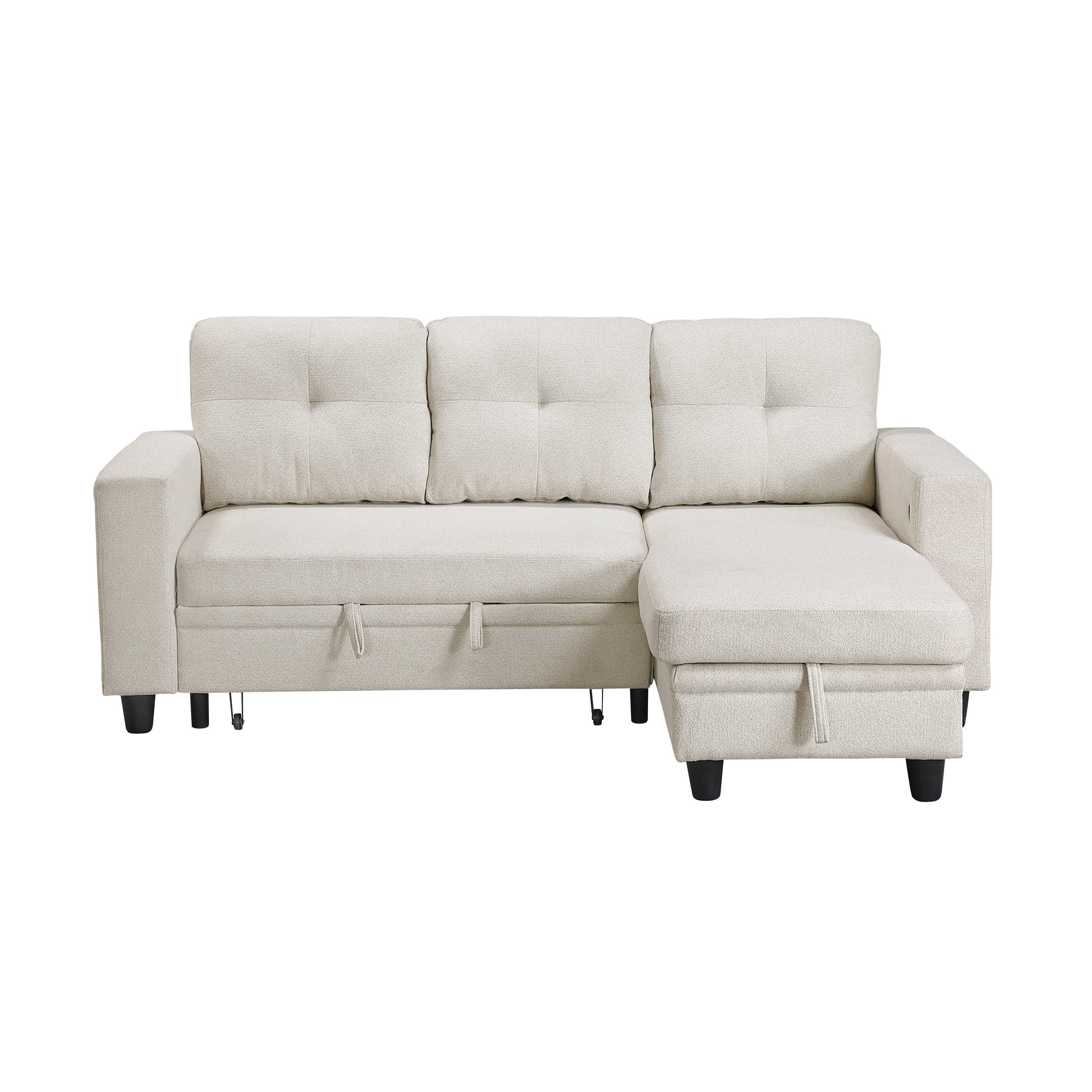 Homelegance Ansley 3-Piece Sectional Sofa with Pull-Out Bed