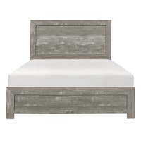 Contemporary California King Bed with Panel Headboard