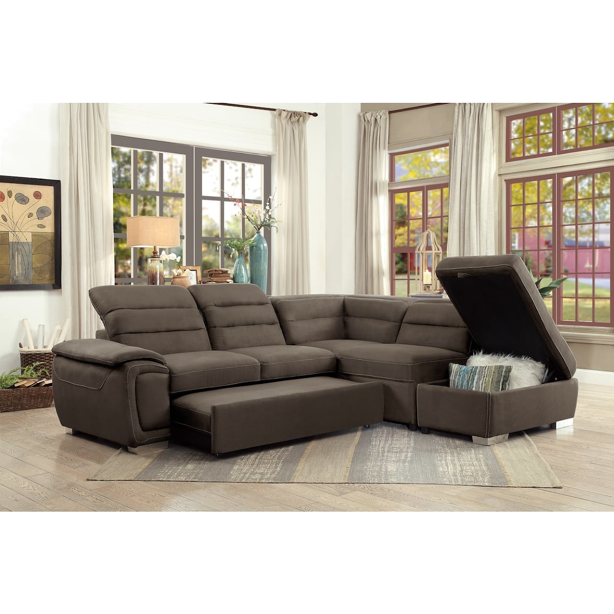 Homelegance Platina 3-Piece Sectional Sofa