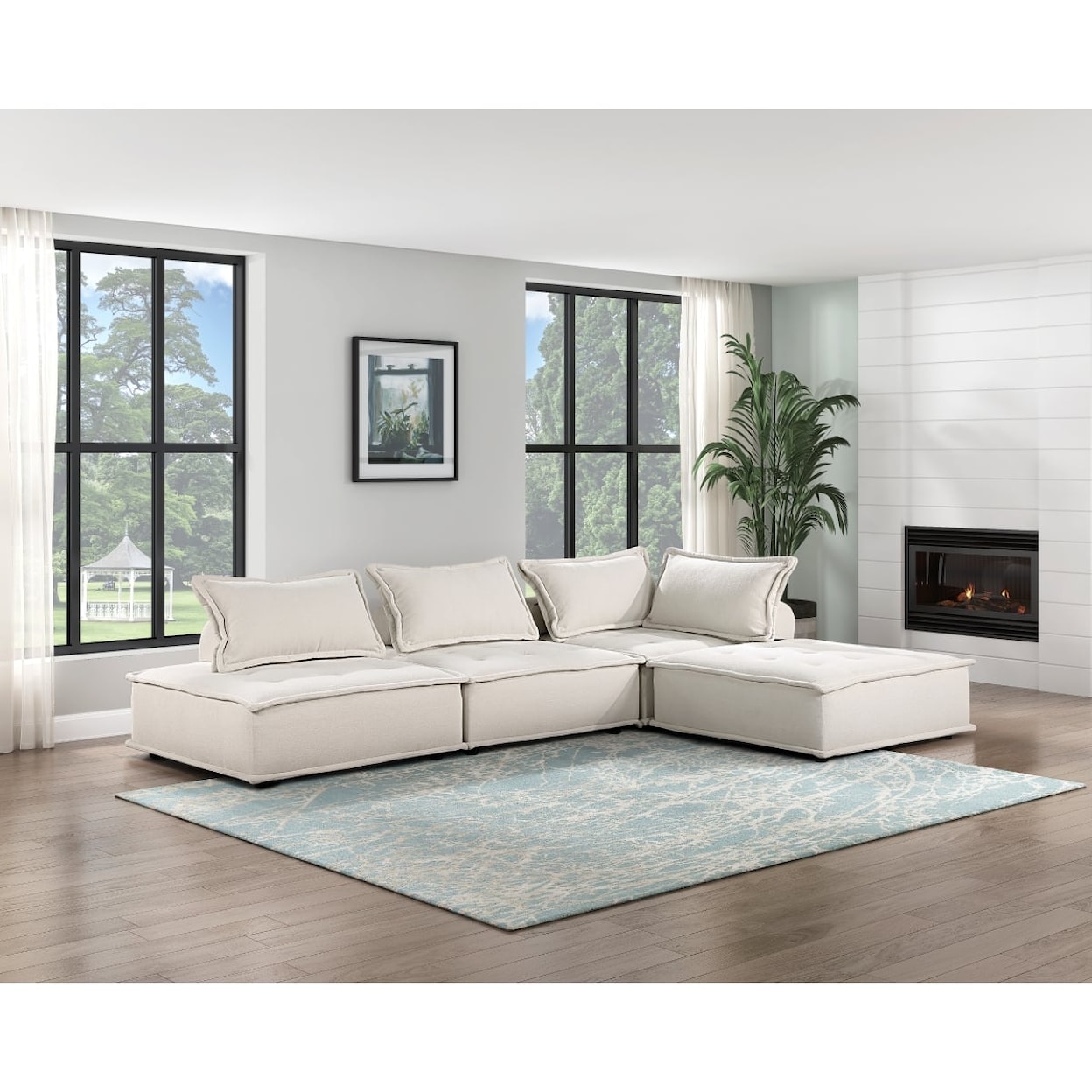 Homelegance Furniture Inman 4-Piece Modular Sectional