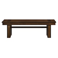Contemporary Dining Bench with Cut-away Design