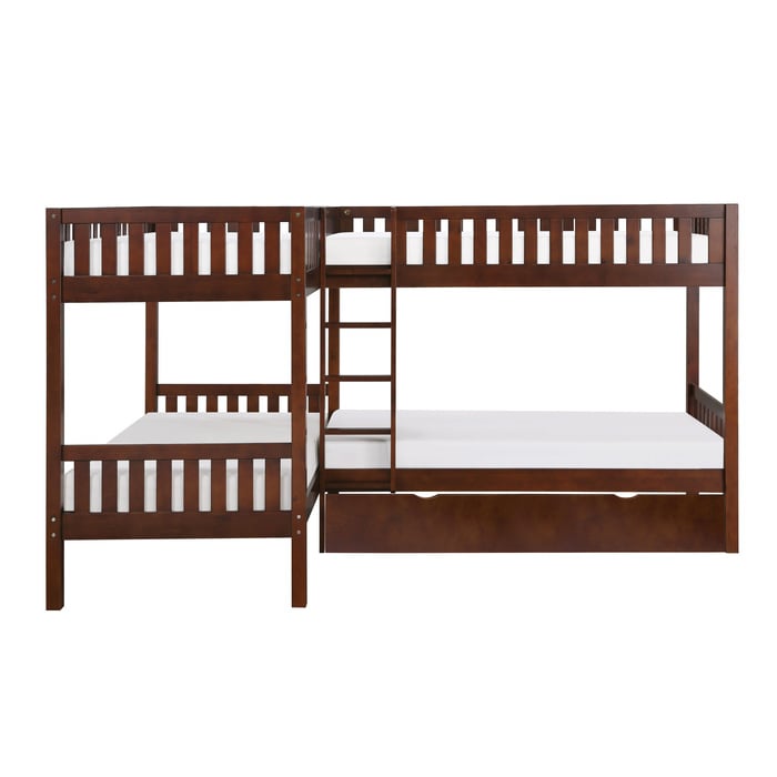 Corner Bunk Bed with Twin Trundle