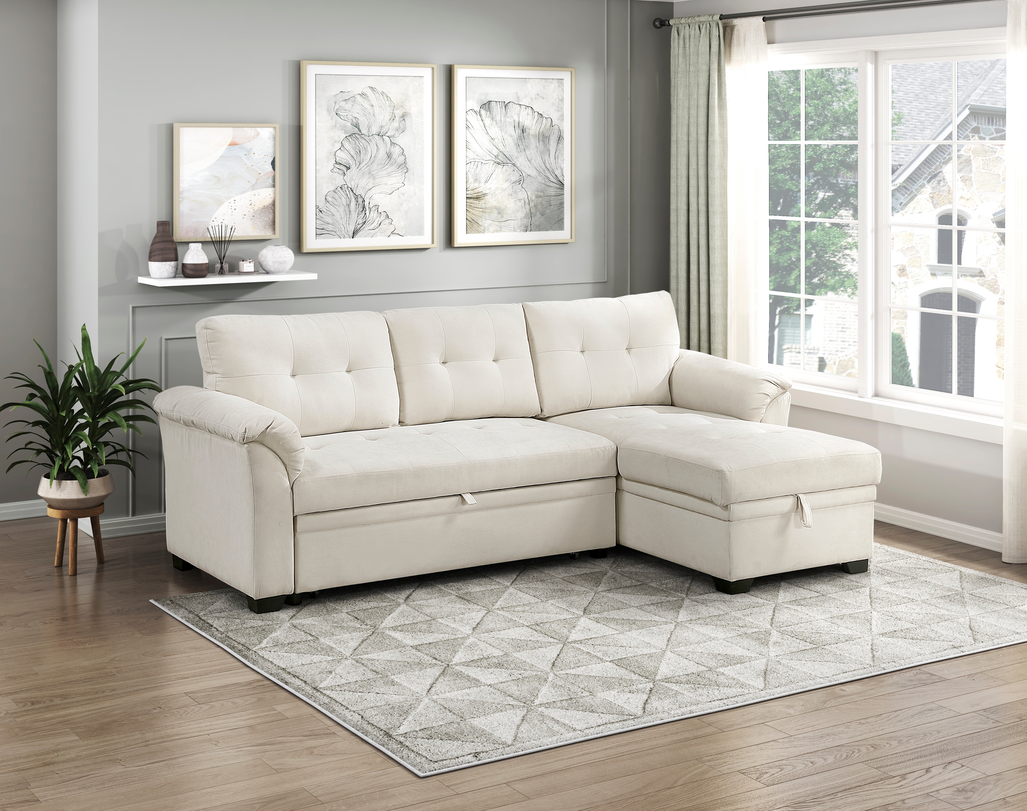 Homelegance Elara 2-Piece Reversible Sectional Sofa