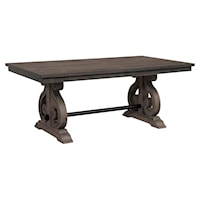 Traditional Dining Table with Separate Extension Leaf