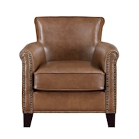 Transitional Upholstered Accent Chair with Nailheads
