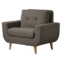 Mid-Century Modern Chair with Tufting