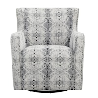Transitional Swivel Chair with with Nailhead Trim