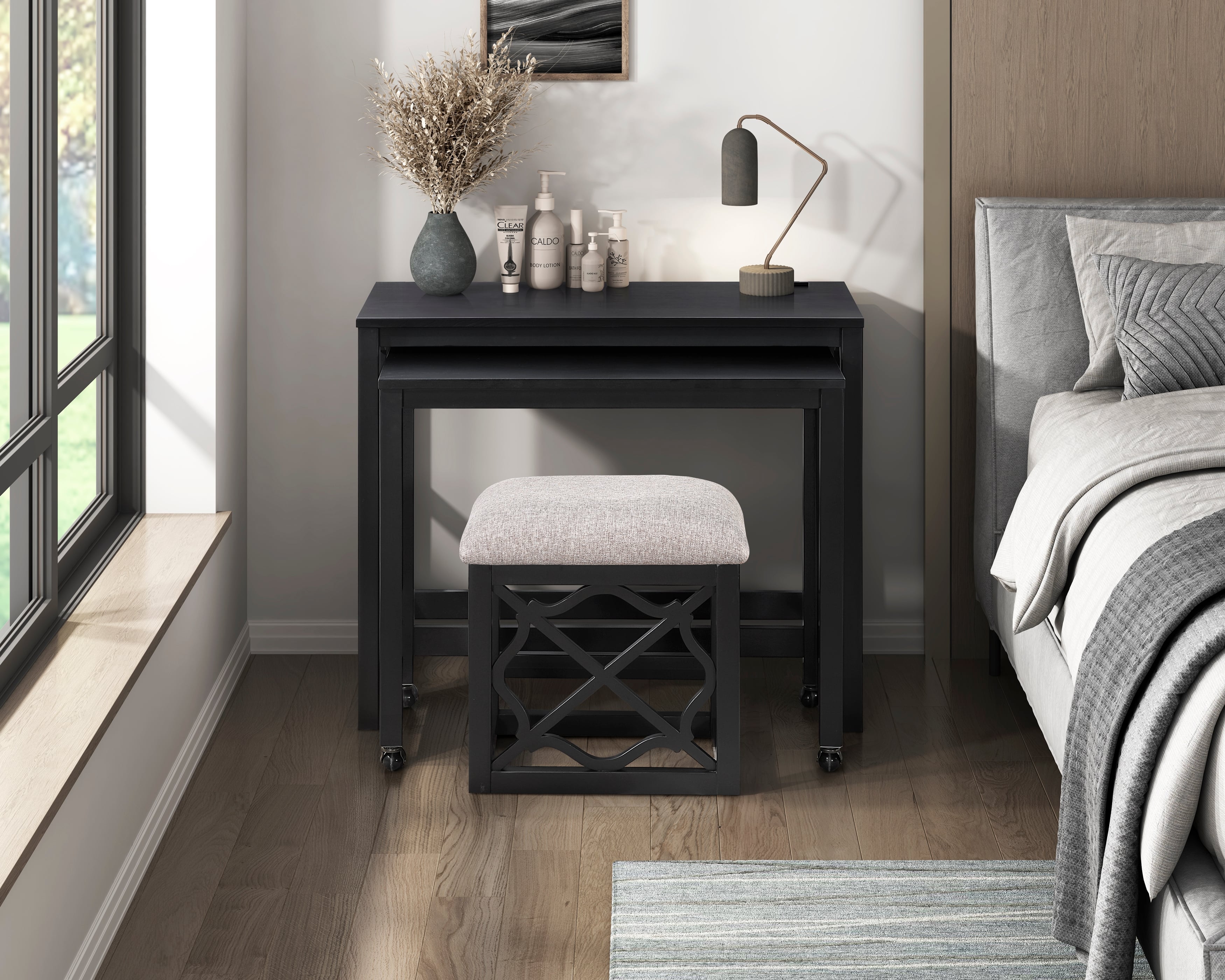 3-Piece Desk with Stool