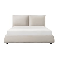 Contemporary Upholstered Eastern King Platform Bed
