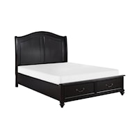Traditional California King Platform Bed with Storage