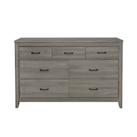 Transitional 7-Drawer Dresser with Scratch Resistant Laminate