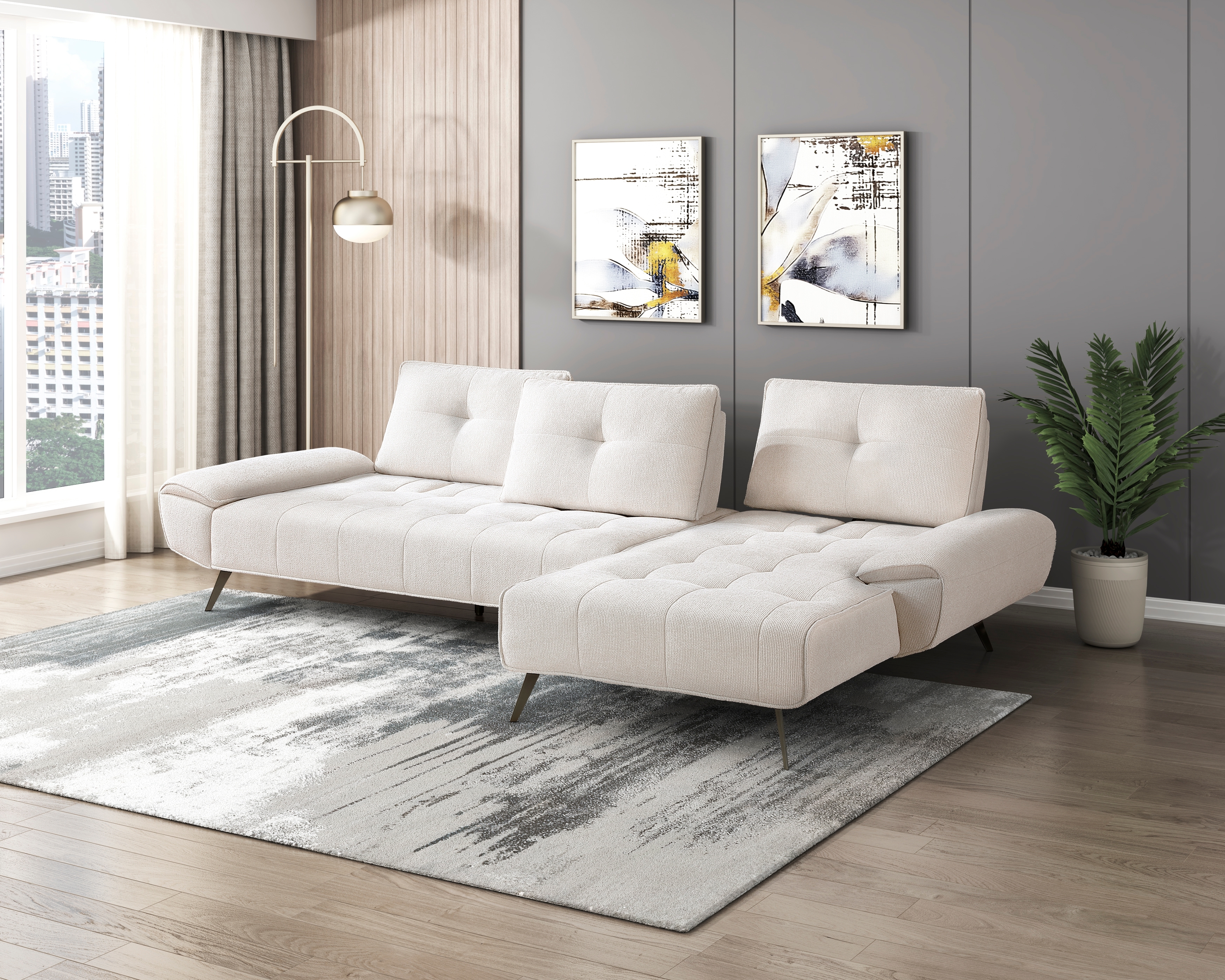 Homelegance Silva 2-Piece Sectional Sofa