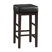 Transitional Pub Stool with Upholstered Seat