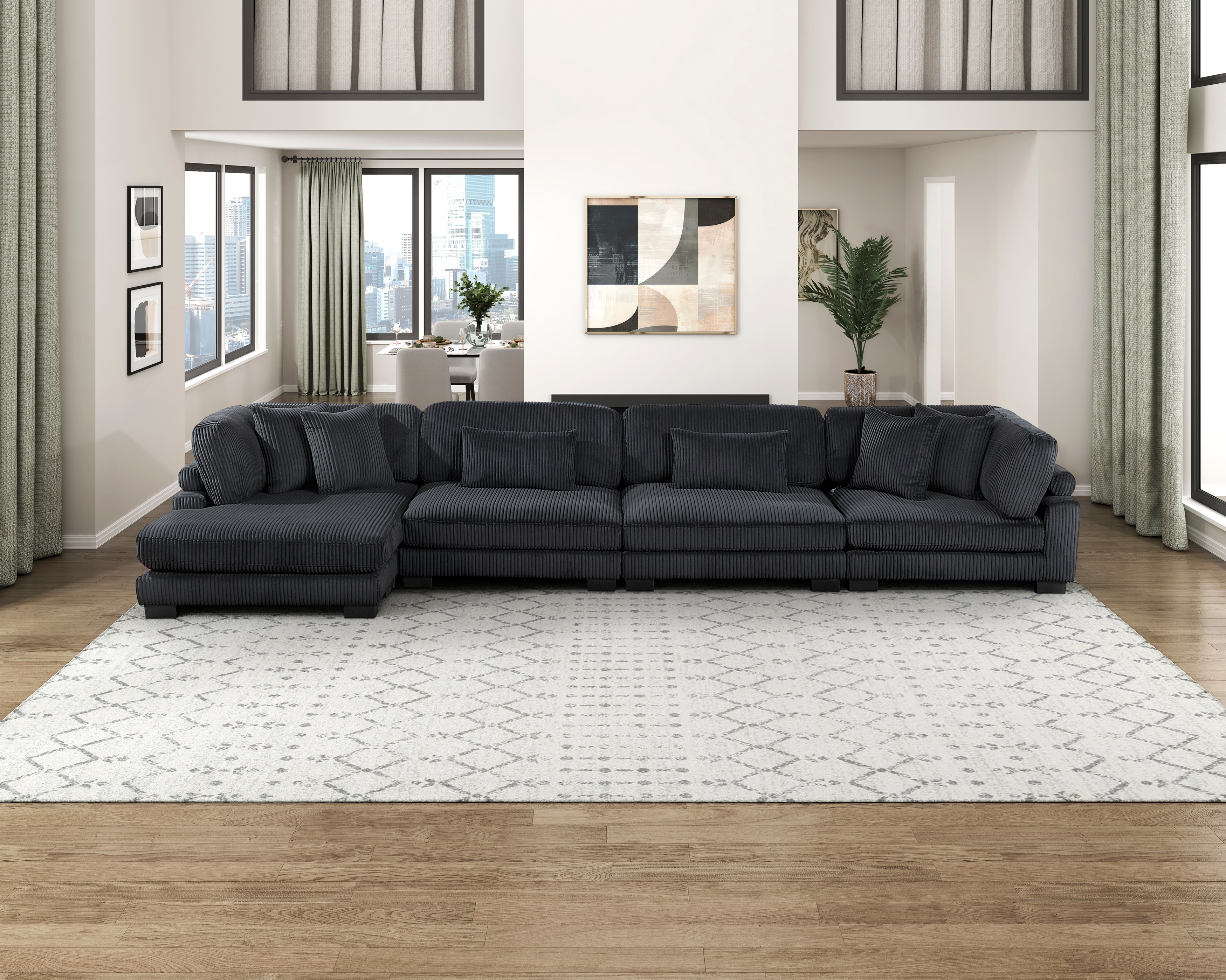 Homelegance Traverse 4-Piece Sectional Sofa