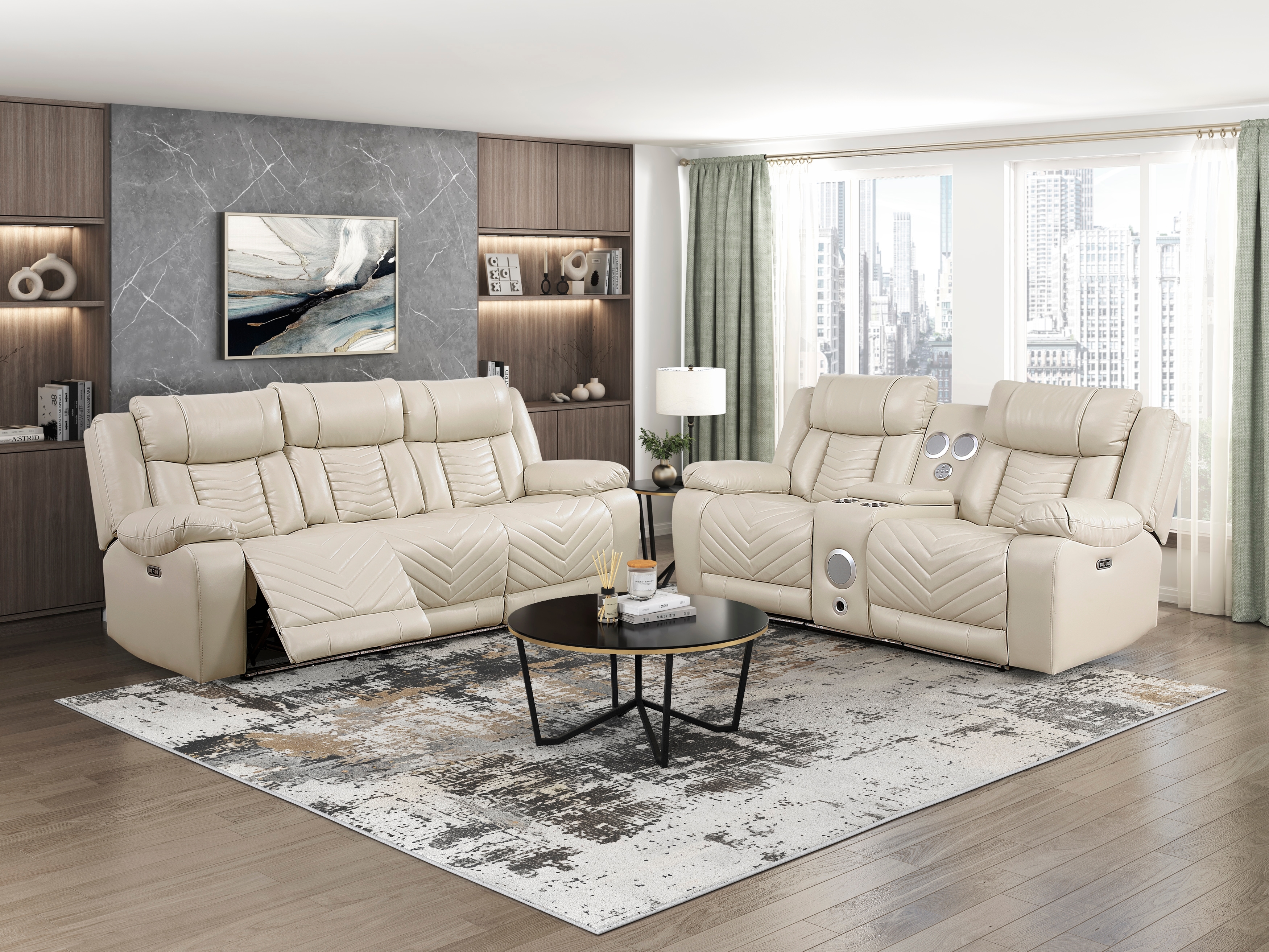 Homelegance Huron Power Double Reclining Loveseat