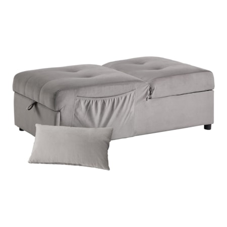 Lift Top Storage Bench with Pull-out Bed