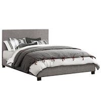Contemporary King Platform Bed with Upholstery