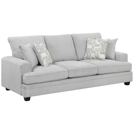 Track-Arm Sofa w/Toss Pillows