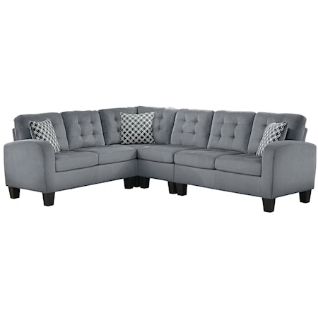 Contemporary 2-Piece Reversible Sectional Sofa