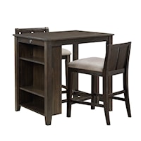 Transitional 3-Piece Counter Height Dining Set