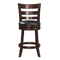 Counter Height Swivel Stool with Upholstered Seat