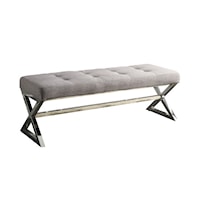 Contemporary Bench with Button Tufting