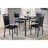 Homelegance Furniture Olney 5 Piece Metal Frame Dinette Set