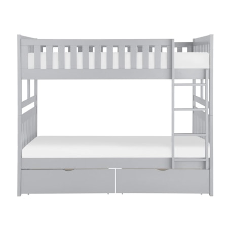 Full Over Full Bunk Bed with Storage